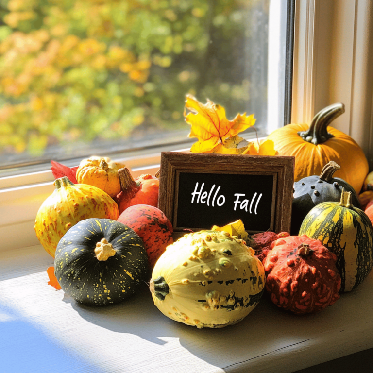 Utilizing Window Sills for Amazing Fall Decor in Small Apartments