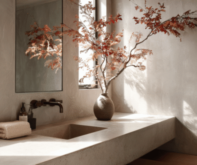 fall bathroom decor