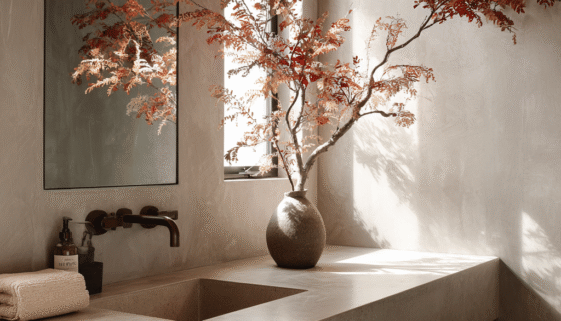 fall bathroom decor