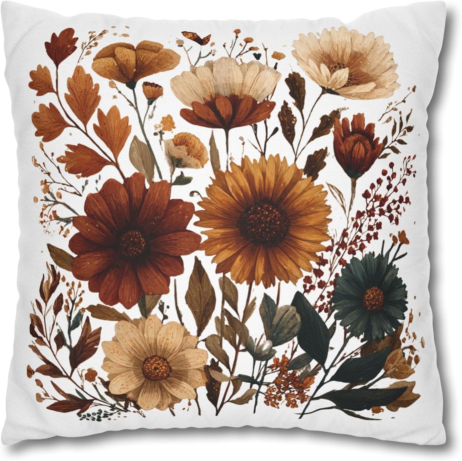 Boho Floral Pillowcase