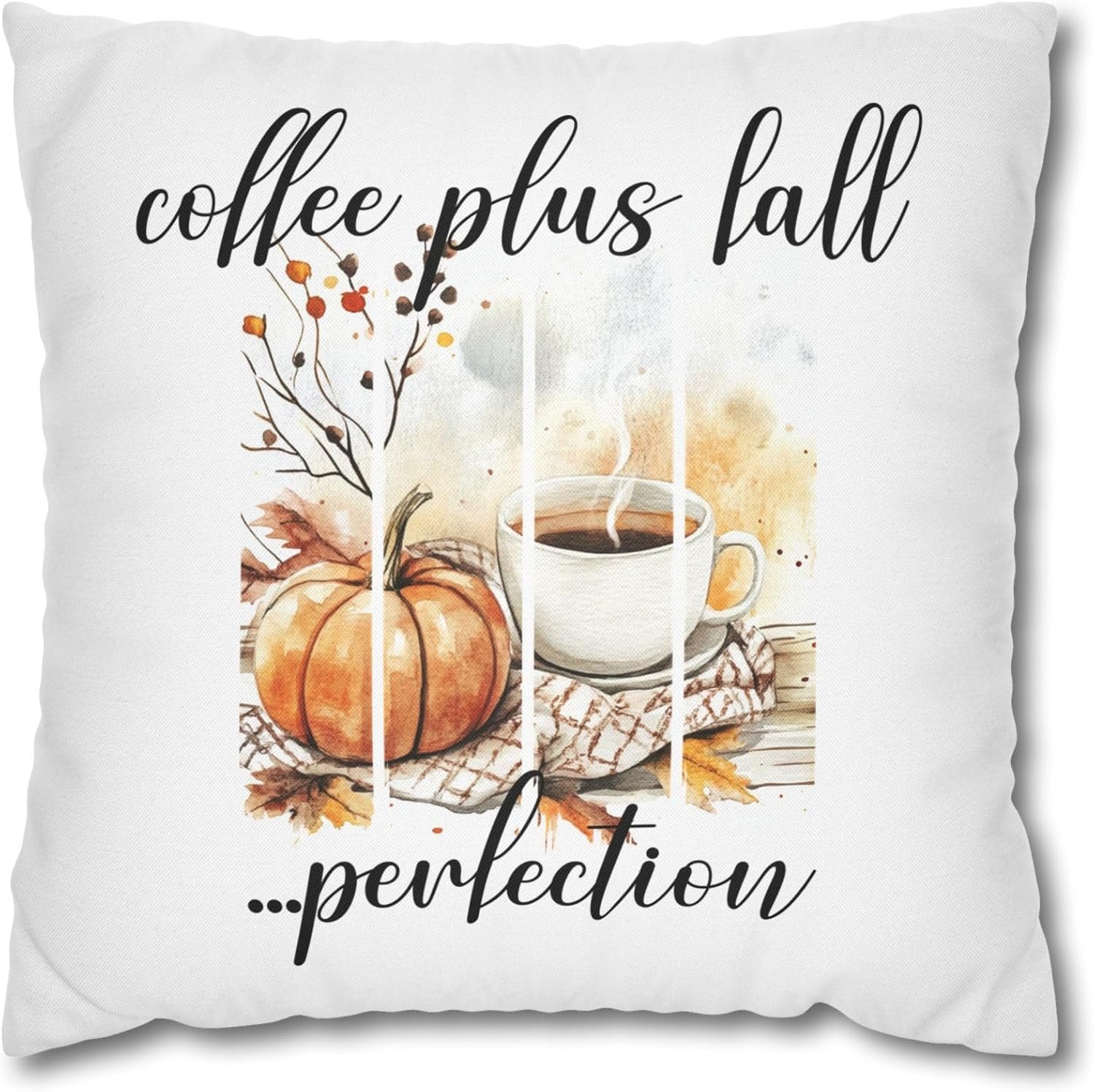 coffee plus fall pillowcase