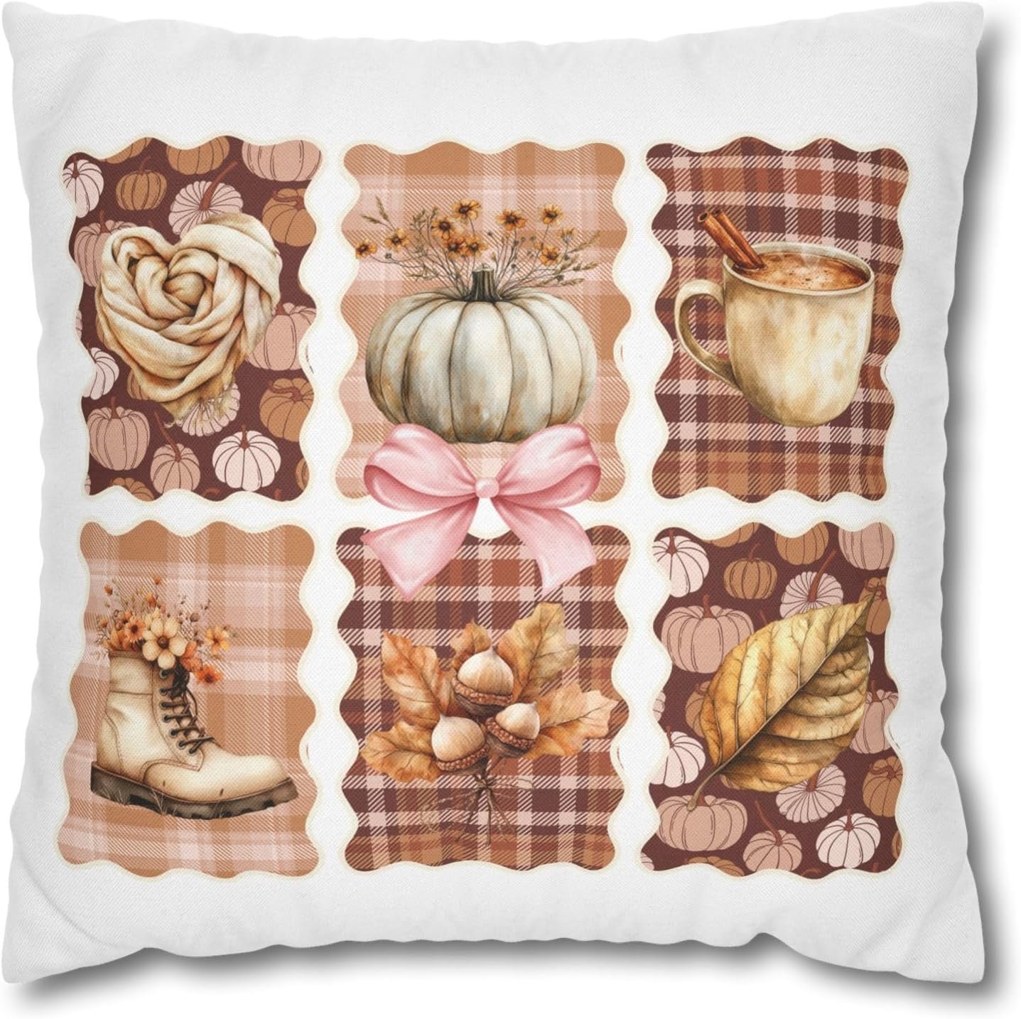 coquette autumn cozy pillowcase