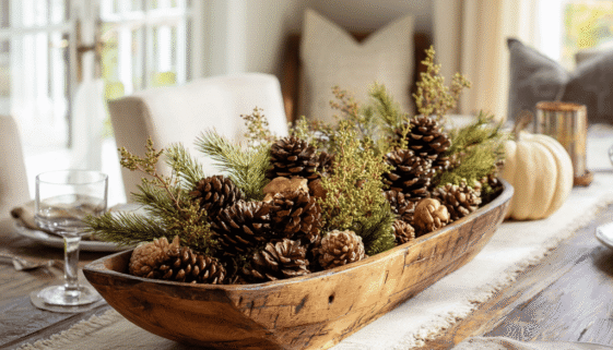 pine cones fall decor