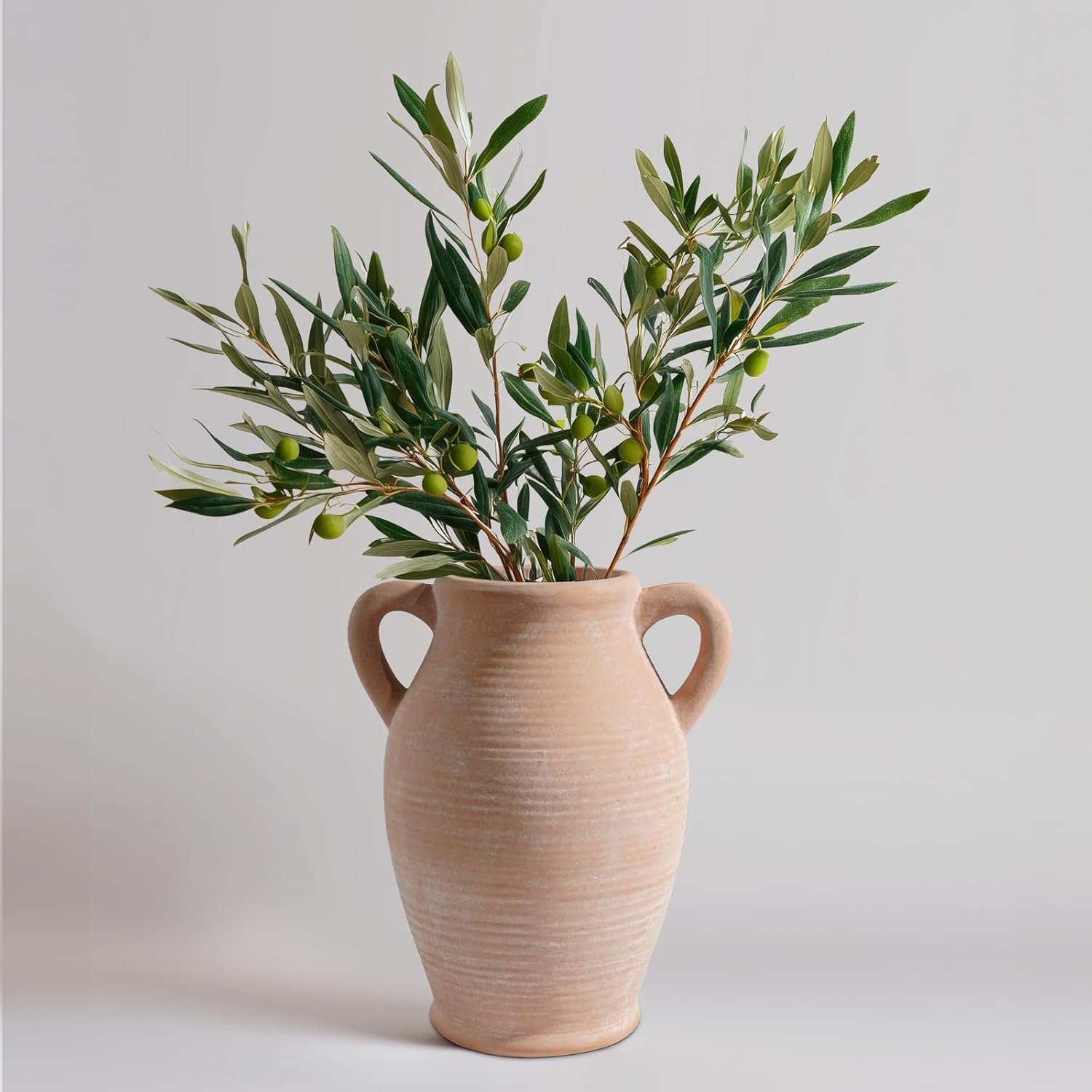 terracotta vase with handles terracotta vase with handles