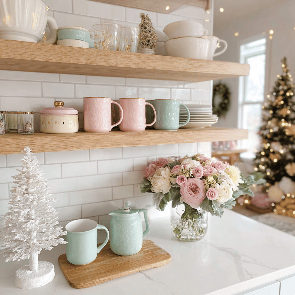 pastel christmas decor