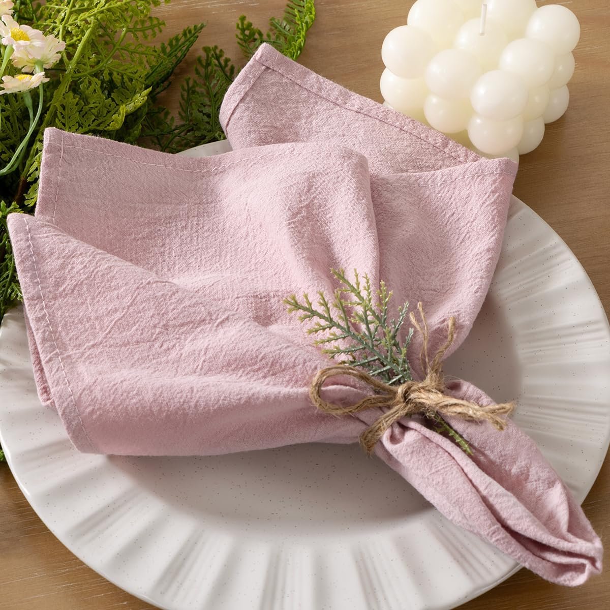 blush napkins