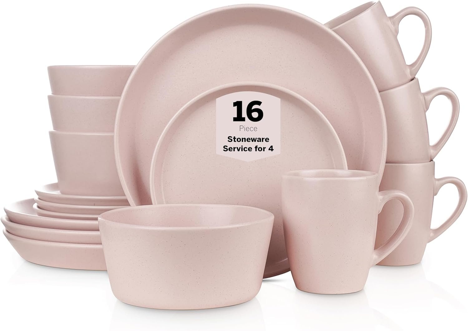 blush stoneware set