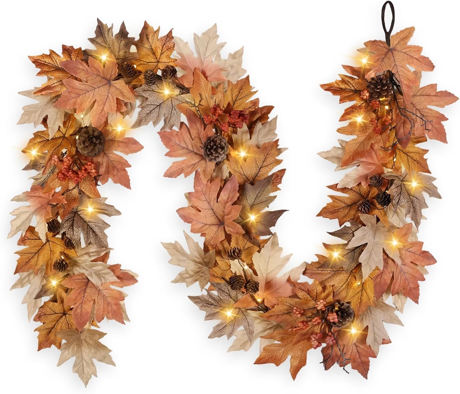 fall garland with lights
