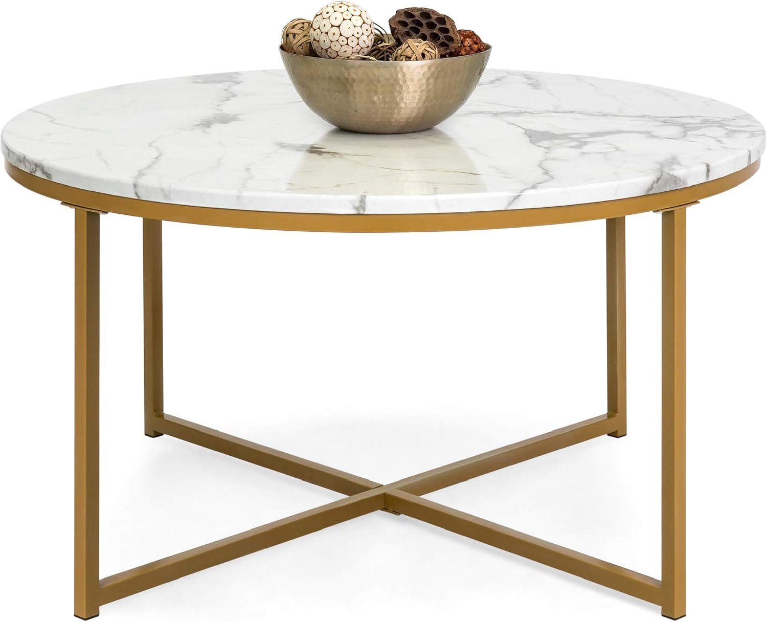 gold and stone coffee table
