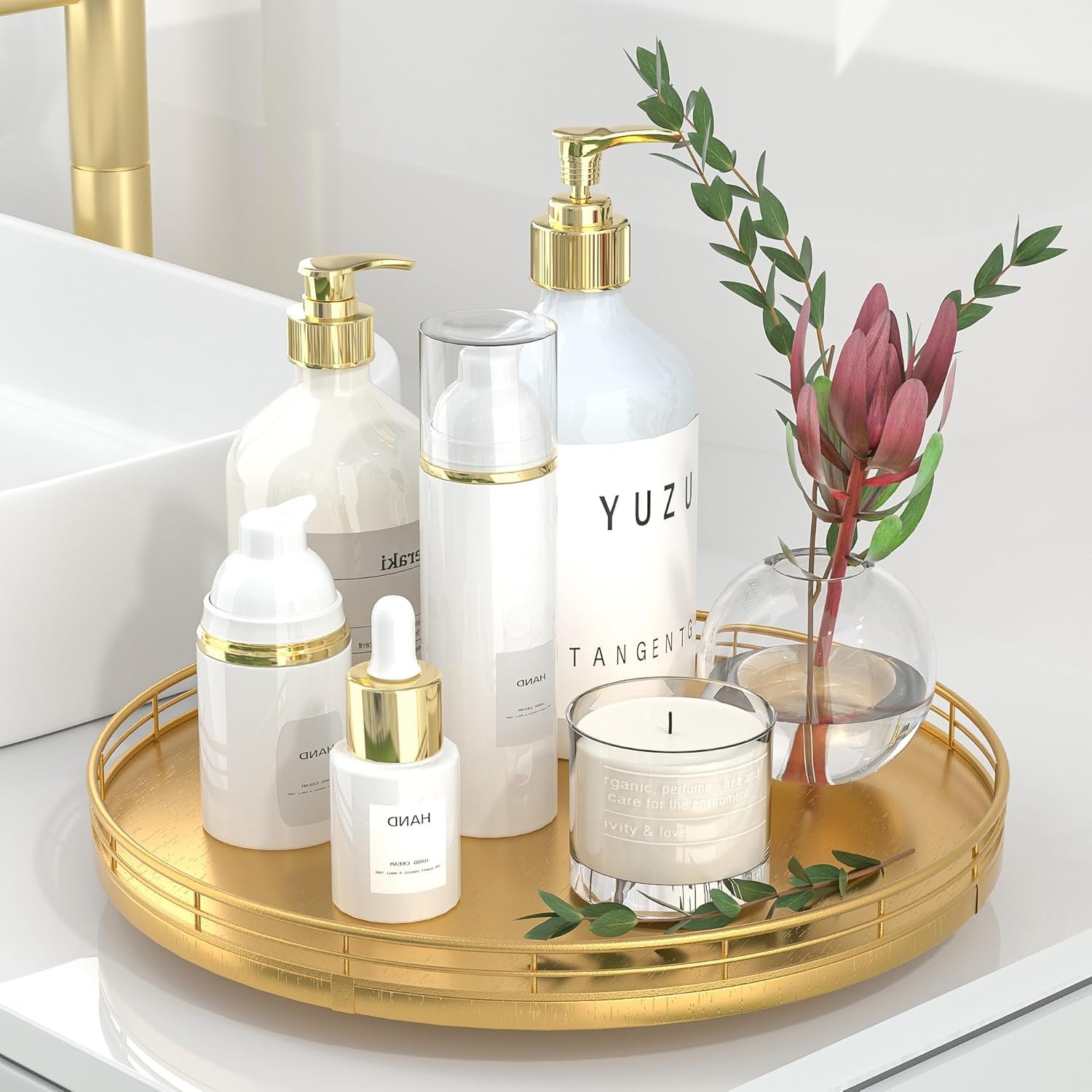 gold decorative tray