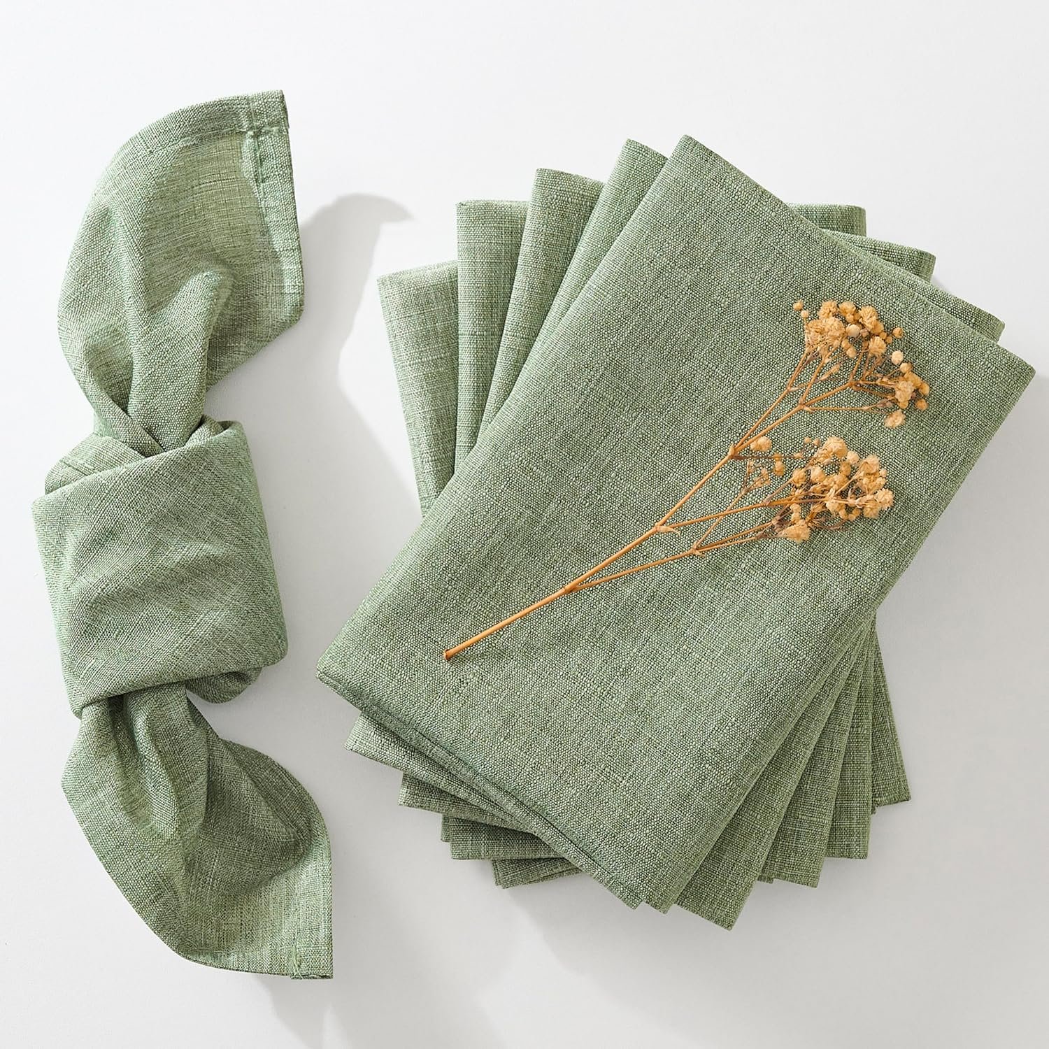 sage green napkins