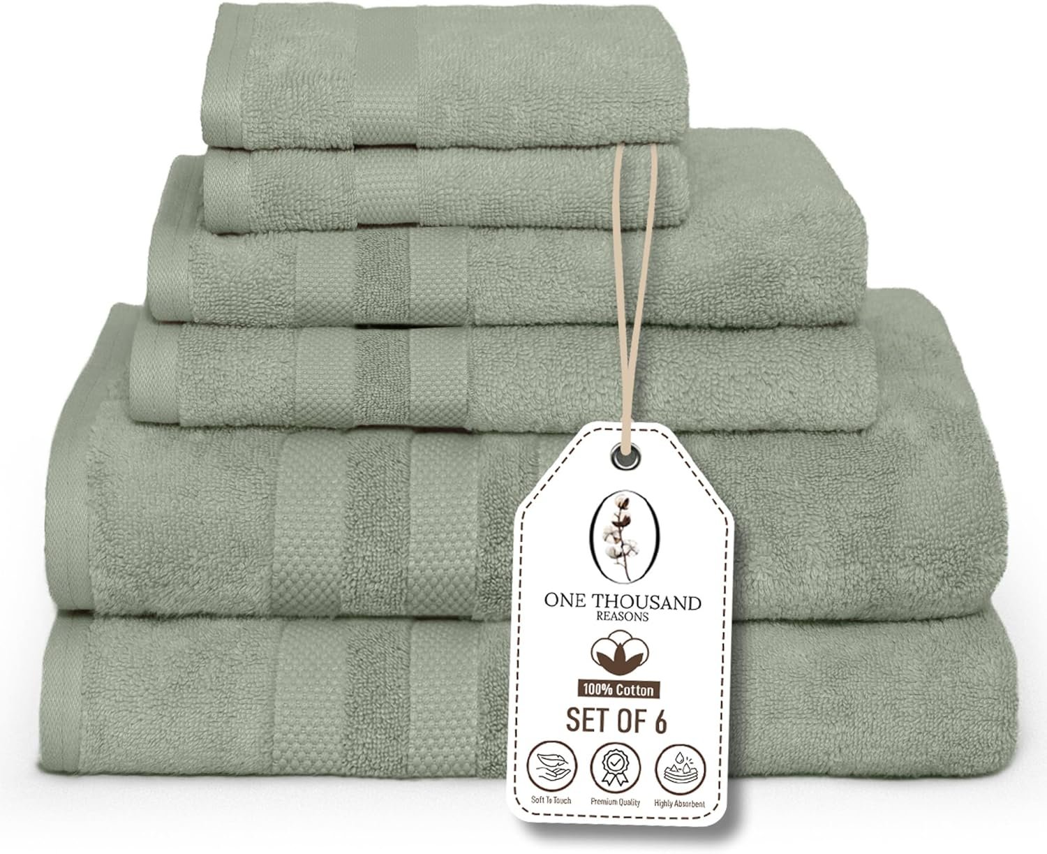 sage green towels