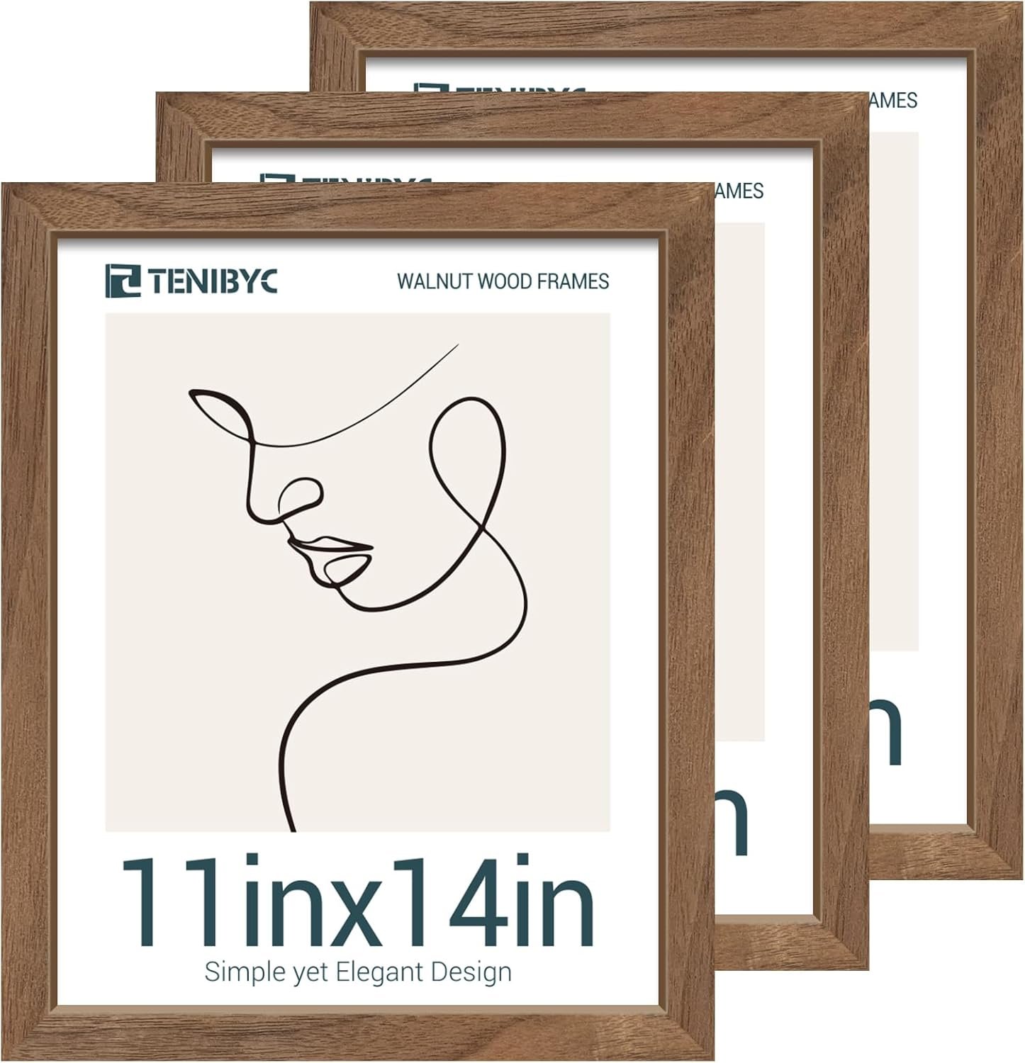 walnut picture frames