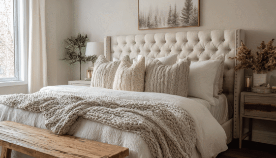 Neutral winter decorating