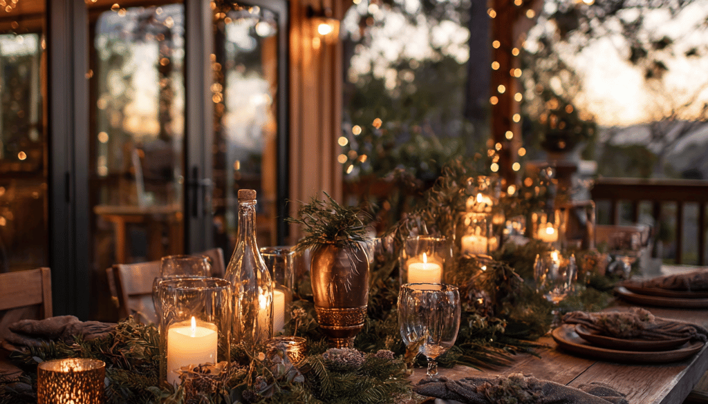 christmas eve dining table decorating