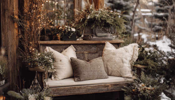 outdoor winter decorating