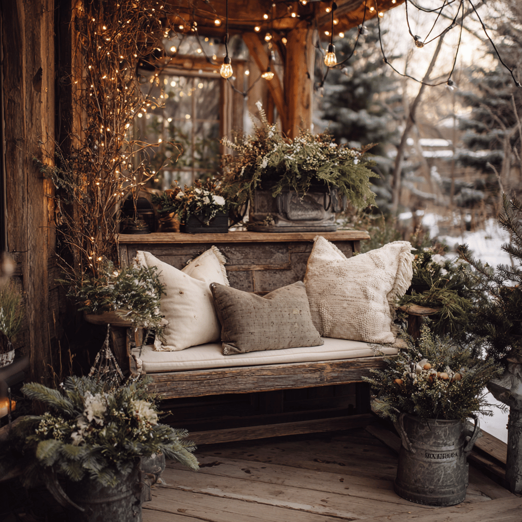 outdoor winter decorating