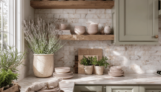 Blush Pink & Sage Green Spring Decor