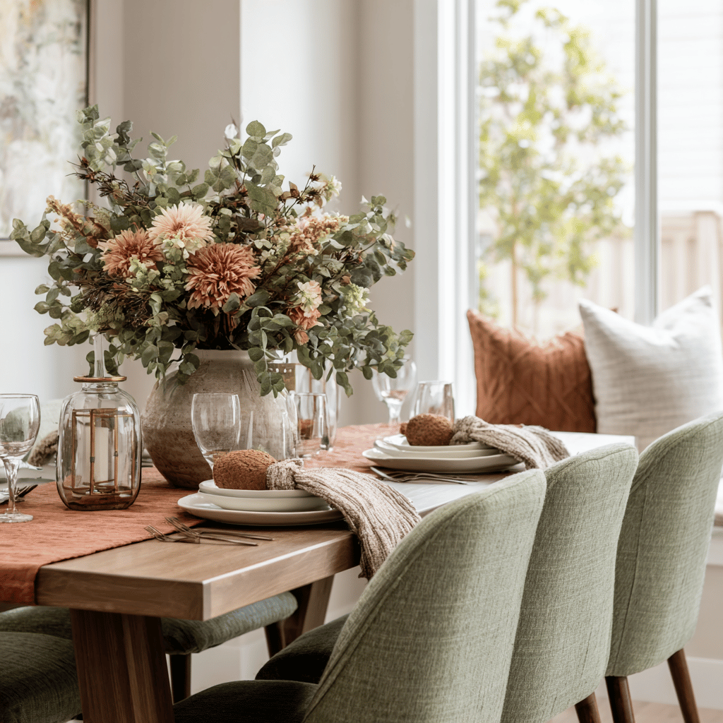 Terracotta and Green Spring Decor