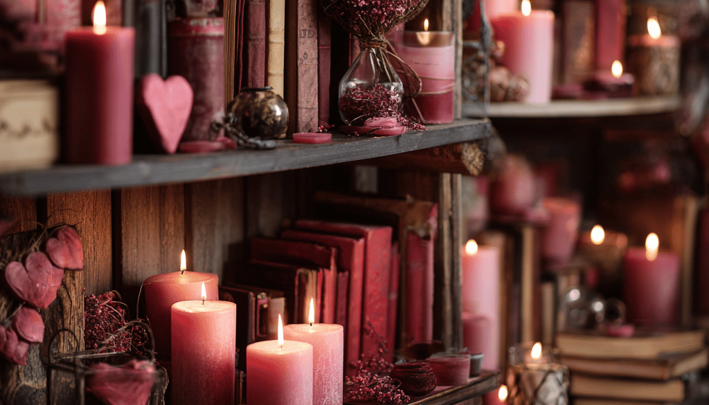 Valentine's Day Bookshelf Styling