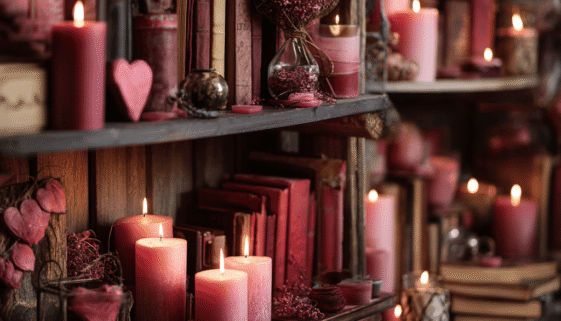 Valentine's Day Bookshelf Styling