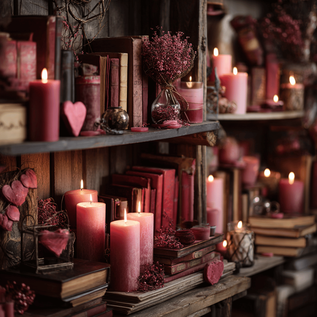 Valentine's Day Bookshelf Styling