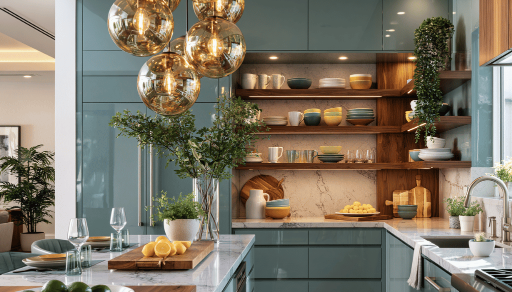Mid-Century Modern Summer Kitchen Decorating Ideas