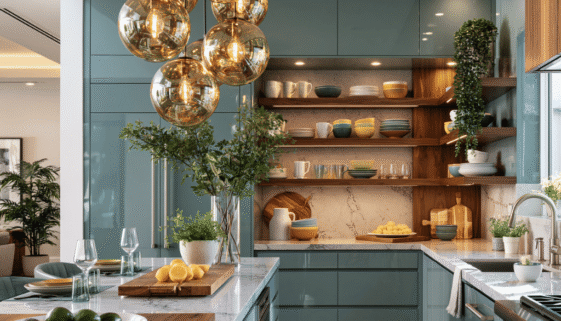 Mid-Century Modern Summer Kitchen Decorating Ideas