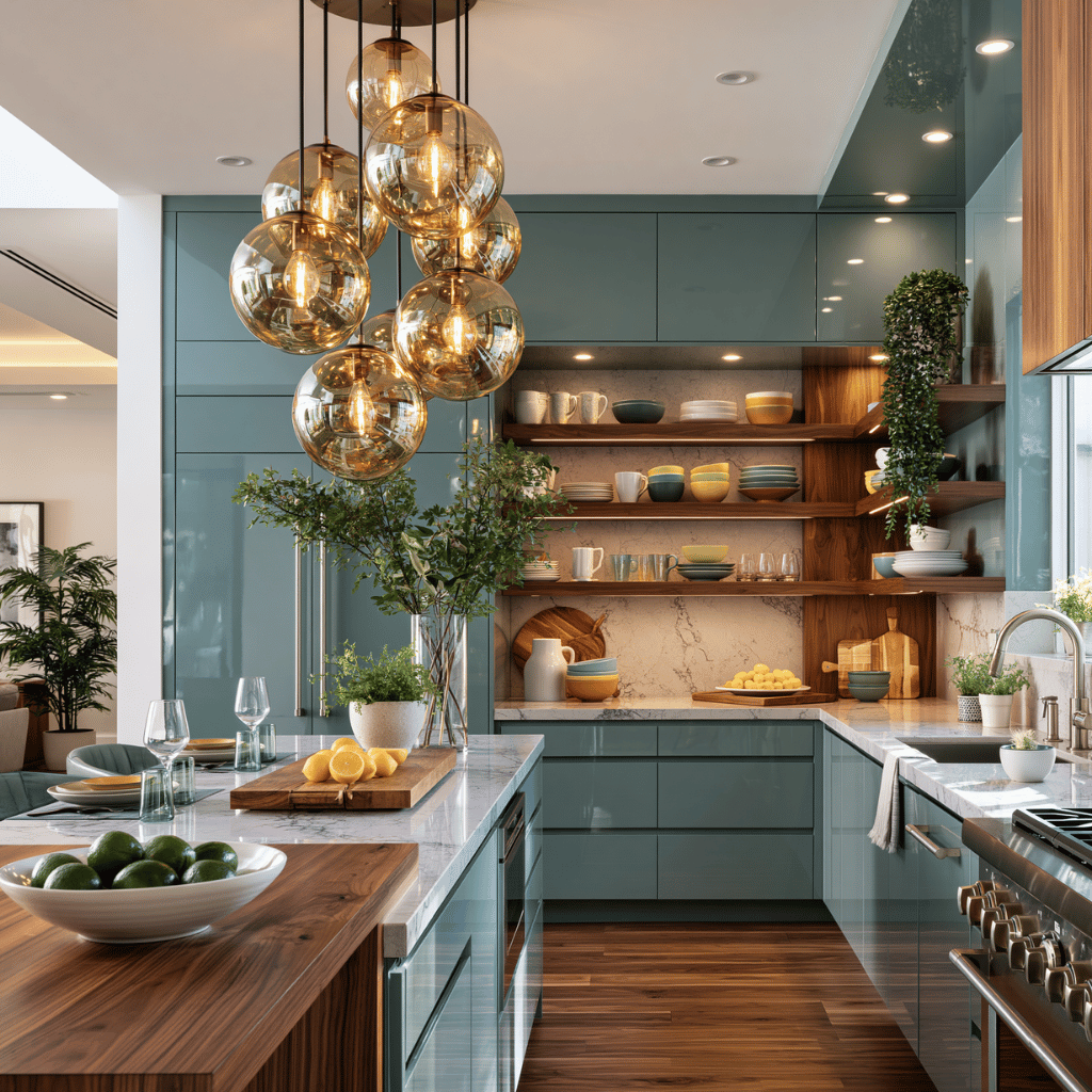 Mid-Century Modern Summer Kitchen Decorating Ideas